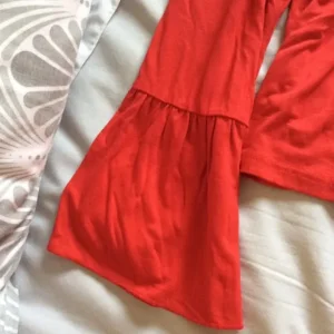 Topshop Red Long-Sleeve Top with Flared Arms - Image 2