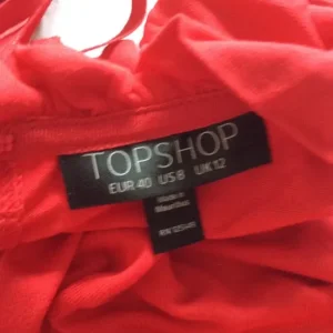 Topshop Red Long-Sleeve Top with Flared Arms - Image 4