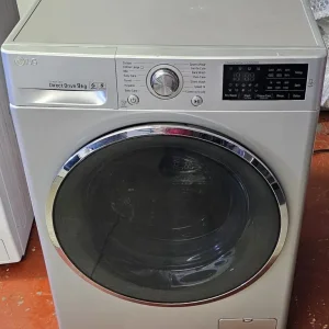 Lg 9kg direct drive washing machine in silver colour