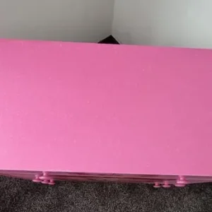 Pink Lion Dresser with Hand-Painted Floral Hat - Image 2