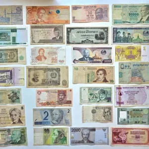 World Collection of Genuine Currencies and Banknotes – 28 Pieces