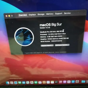 Apple MacBook Pro 13-inch A1278 with charger and Big Sur running - Image 2
