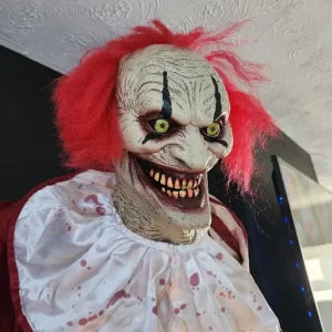 7ft Creepy Towering Clown Halloween Animatronic - Image 5