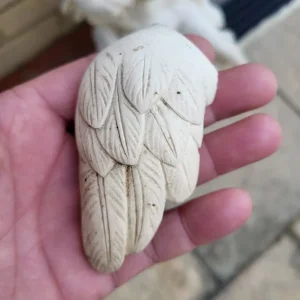 Statue playing mandolin, 74cm with marble stand - Image 5