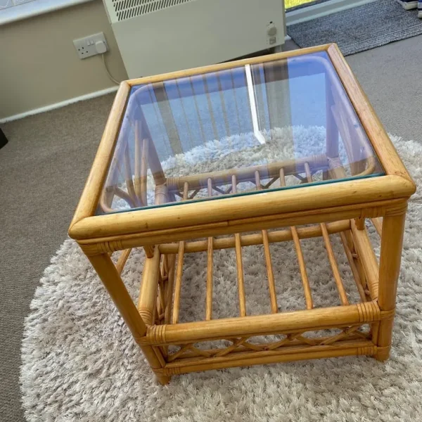 Cane coffee table