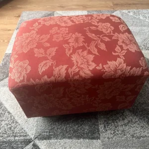 Red pouffe stool - Image 3