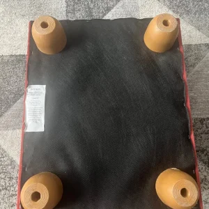 Red pouffe stool - Image 6