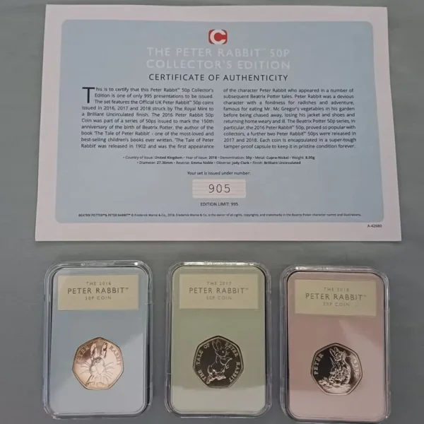 Peter Rabbit 50p Collectors Edition set