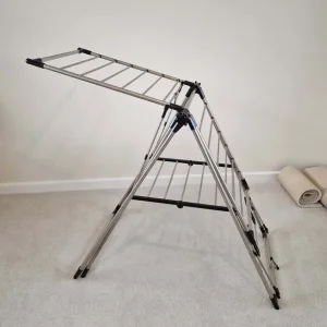 2-Level Gullwing Drying Rack with High Hanging Rail and Shoe Hangers - Image 3
