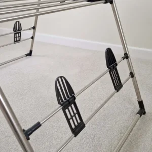 2-Level Gullwing Drying Rack with High Hanging Rail and Shoe Hangers - Image 7