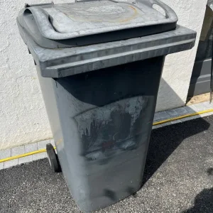 Large black wheelie bin