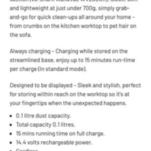 Shark Wandvac 2.0 Cordless Handheld Vacuum - Image 3