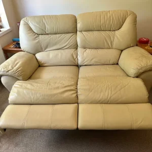Leather 2 seater sofa - Image 2