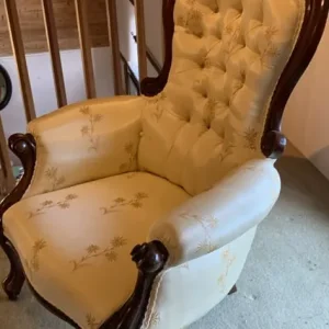 Antique Armchair - reupholstered - Image 4