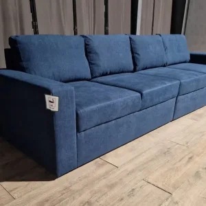 Blue Fabric 4-Seater Sofa – Unused and Clean - Image 2