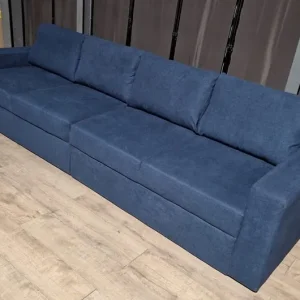 Blue Fabric 4-Seater Sofa – Unused and Clean - Image 6