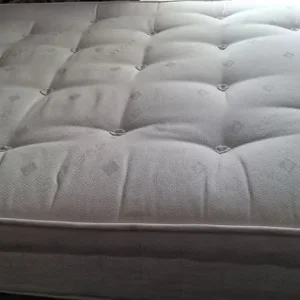 Velvet Grey Divan Double Bed – Orthopaedic Mattress and Tall Headboard - Image 4