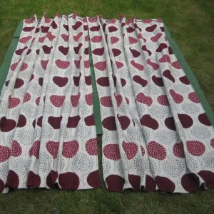 Pair of Double-Sided Poly-Jacquard Curtains, 230cm x 137cm