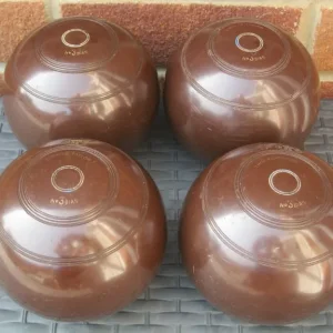 Vintage Thomas Taylor Lignoid Bowls Set of 4 Size 5 1/16 No.3 Bias