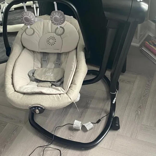 Joie Serina 2 in 1 Baby Swing and Rocker Black and Walnut