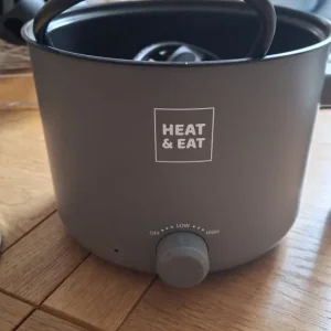 Electric pot, grey with lid and plug