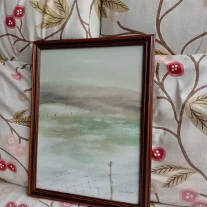 Framed watercolour, 33cm x 43cm - Image 2