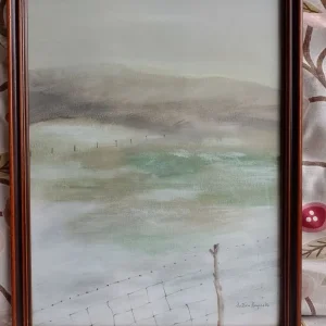 Framed watercolour, 33cm x 43cm - Image 3