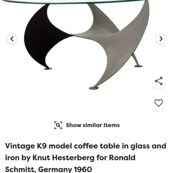 coffee table vintage k9 ronald schmitt