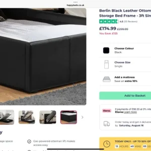Single bed base without mattress - Image 3