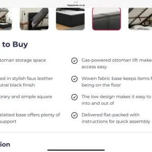 Single bed base without mattress