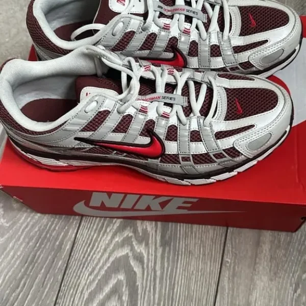 Nike P-6000 Trainers Off White and Red UK Size 9
