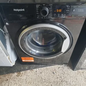 Black washing machine
