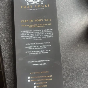 Foxylocks 12” silver fox ponytail extension - Image 2