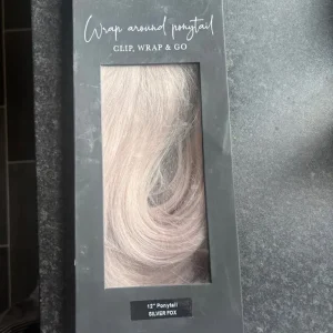 Foxylocks 12” silver fox ponytail extension