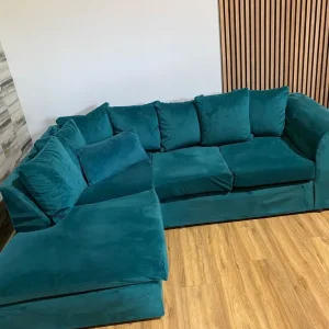 Teal Corner Sofa – L-Shaped, Modern, Comfortable - Image 2