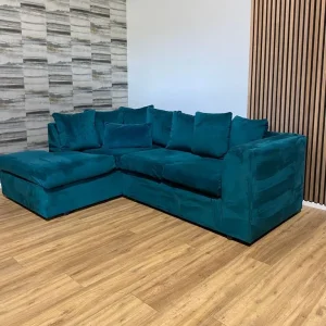 Teal Corner Sofa – L-Shaped, Modern, Comfortable - Image 4