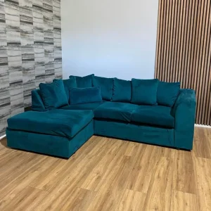Teal Corner Sofa – L-Shaped, Modern, Comfortable - Image 5