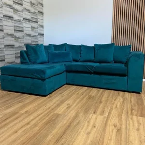 Teal Corner Sofa – L-Shaped, Modern, Comfortable - Image 7