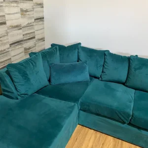 Teal Corner Sofa – L-Shaped, Modern, Comfortable - Image 8