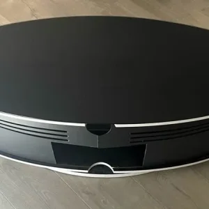 Oval tv stand with tinted glass doors - Image 4