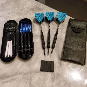 Two Sets of Professional Tunsten Darts – Pouches and Flights