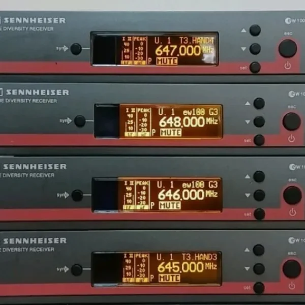 4x Sennheiser EW100 G3 Wireless Receivers 606-648MHz