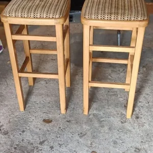 Pair of 70s Retro Kitchen Bar Stools - Image 2