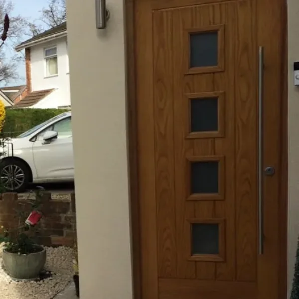 Solid oak Howdens front door
