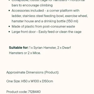 Syrian hamster cage and all the gear - Image 4