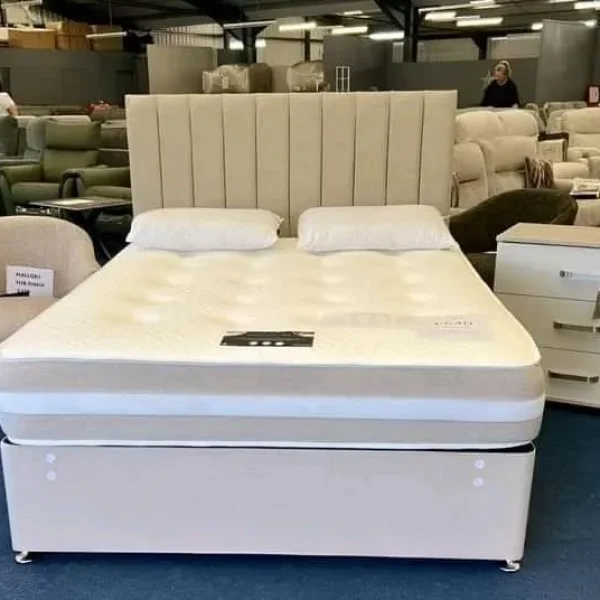 Double Divan Bed with Mattress – Ready to Use, No Assembly