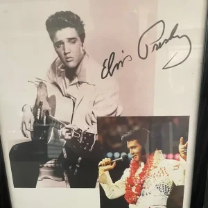 Elvis Presley print with signature