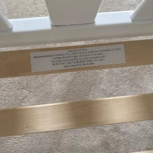 Wooden cot bed with mattress from John Lewis - Image 3