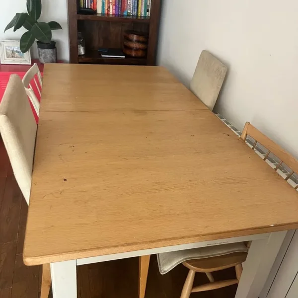 Solid wood dining table