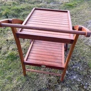 Hardwood Drinks Trolley - New - Image 5